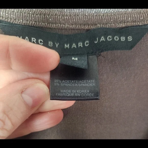 Shimmery Taupe Metallic Sleeveless Cocktail Dress - Picture 4 of 13